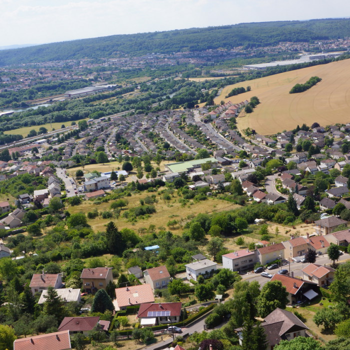 Bouxières vu du ciel ! Ville de Bouxières aux Dames