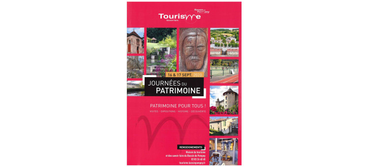 Journées du Patrimoine les 16 et 17 Septembre 2023