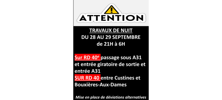 TRAVAUX DE NUIT