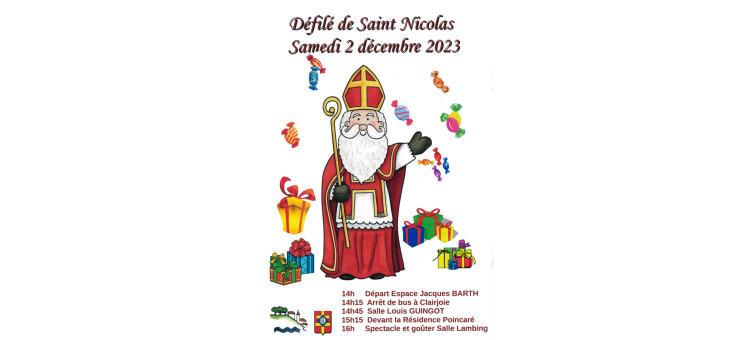 Défilé de la Saint Nicolas – Samedi 2 décembre 2023