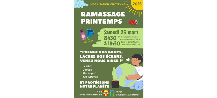 Ramassage “Printemps” – Samedi 29 mars 2025