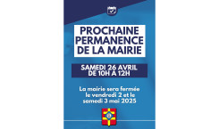 Prochaine permanence de la MAIRIE