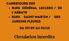 Travaux – Interdiction de circulation
