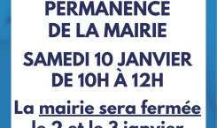 Permanence Mairie – Samedi 10 décembre