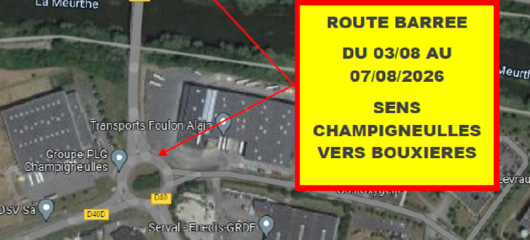 Travaux : circulation modifiée du 3 au 7 août