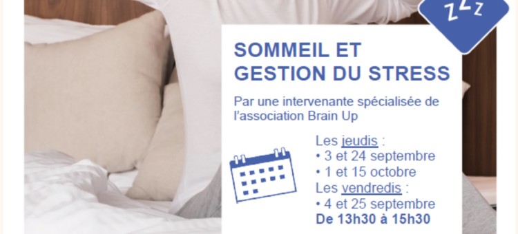 Les ateliers sommeil et gestion du sommeil à Bouxières !