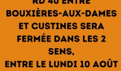 travaux RD 40 entre Bouxières-aux-Dames et Custines