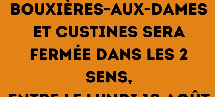 travaux RD 40 entre Bouxières-aux-Dames et Custines